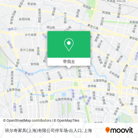 班尔奇家具(上海)有限公司停车场-出入口地图