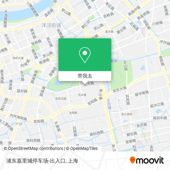 浦东嘉里城停车场-出入口地图