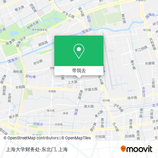 上海大学财务处-东北门地图