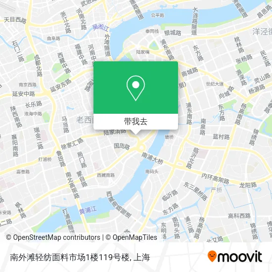 南外滩轻纺面料市场1楼119号楼地图