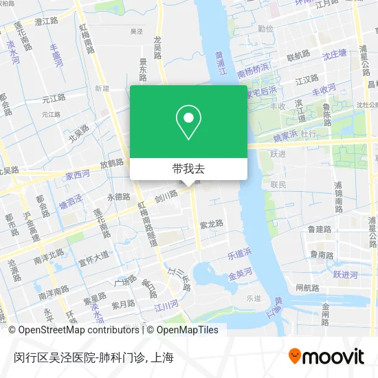 闵行区吴泾医院-肺科门诊地图