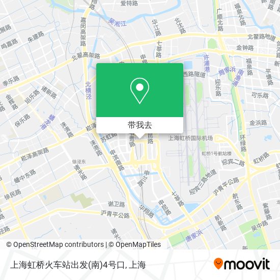 上海虹桥火车站出发(南)4号口地图