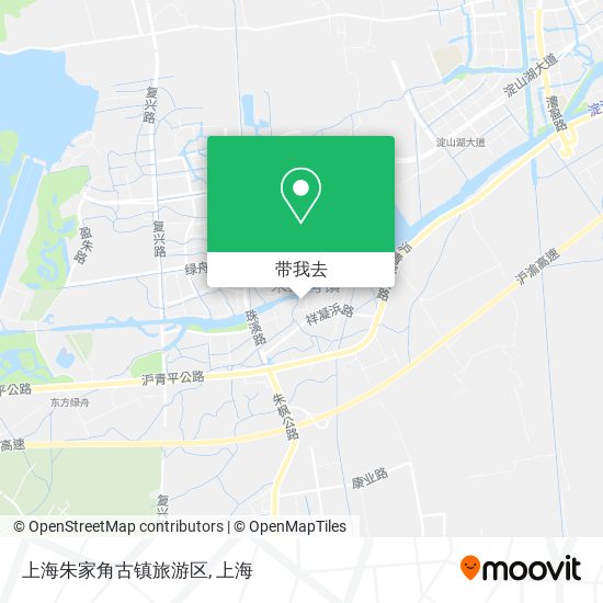 上海朱家角古镇旅游区地图