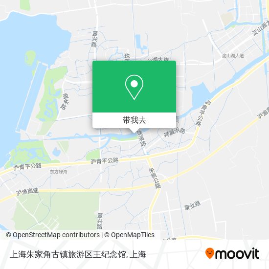 上海朱家角古镇旅游区王纪念馆地图