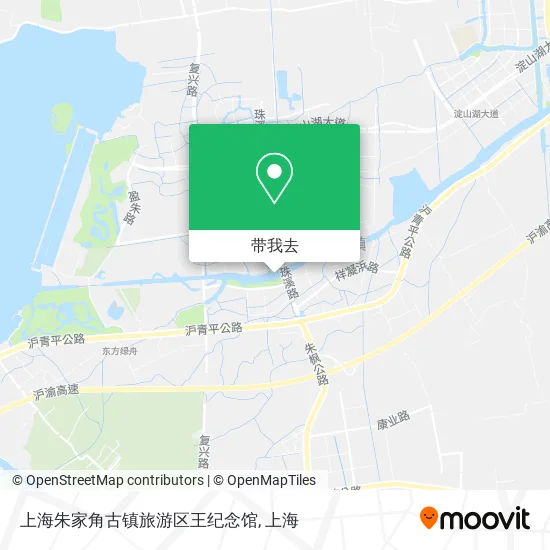 上海朱家角古镇旅游区王纪念馆地图