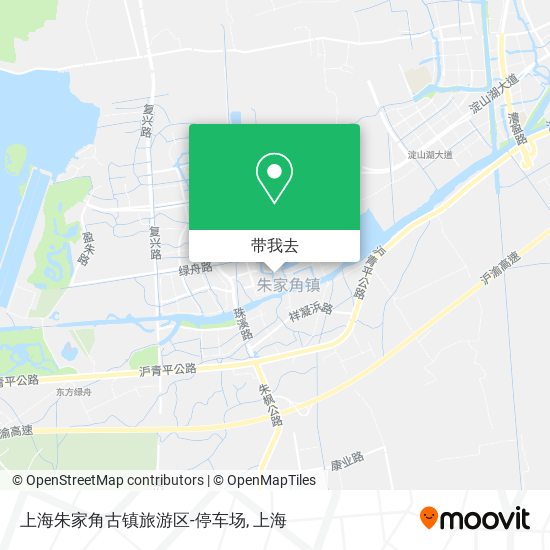 上海朱家角古镇旅游区-停车场地图