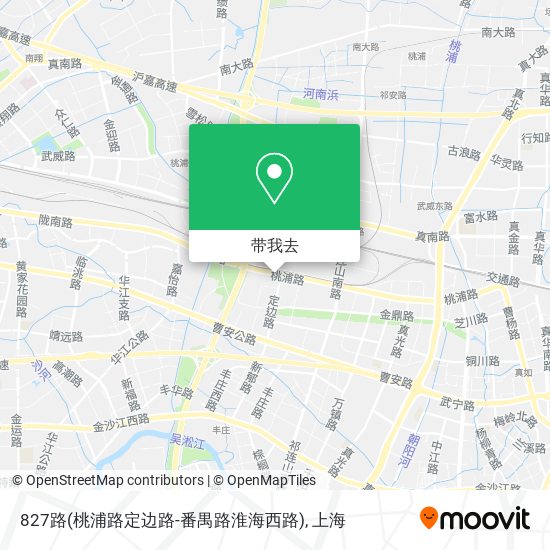 827路(桃浦路定边路-番禺路淮海西路)地图
