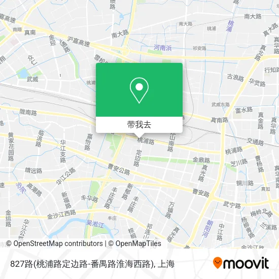 827路(桃浦路定边路-番禺路淮海西路)地图