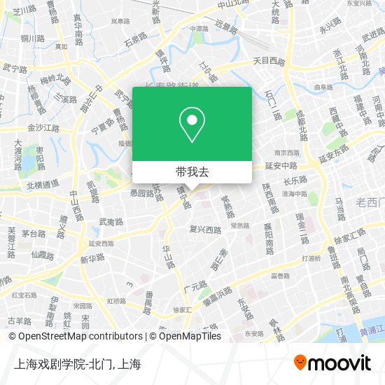 上海戏剧学院-北门地图