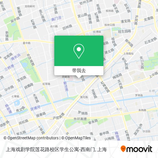 上海戏剧学院莲花路校区学生公寓-西南门地图