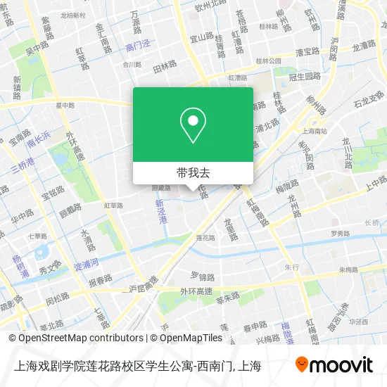 上海戏剧学院莲花路校区学生公寓-西南门地图