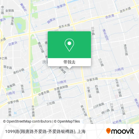 1099路(顾唐路齐爱路-齐爱路银樽路)地图