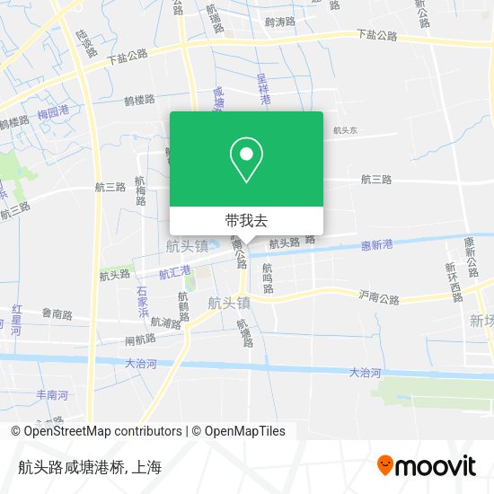 航头路咸塘港桥地图