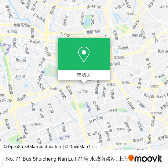 No. 71 Bus Shuicheng Nan Lu | 71号 水城南路站地图