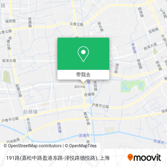 191路(嘉松中路盈港东路-泽悦路德悦路)地图