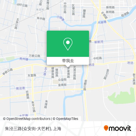 朱泾三路(众安街-大芒村)地图