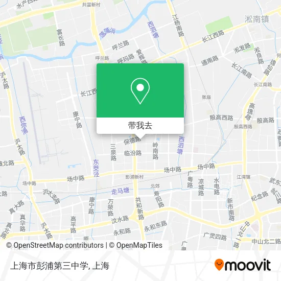 上海市彭浦第三中学地图