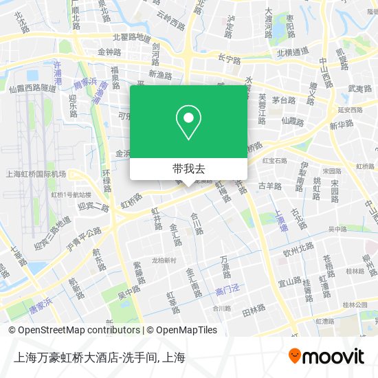 上海万豪虹桥大酒店-洗手间地图