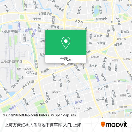 上海万豪虹桥大酒店地下停车库-入口地图