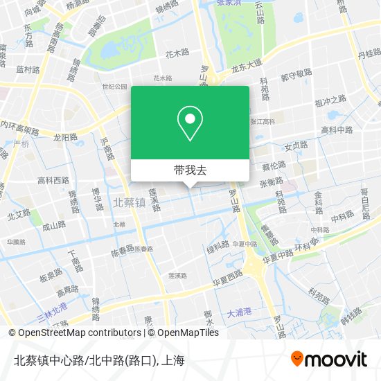 北蔡镇中心路/北中路(路口)地图