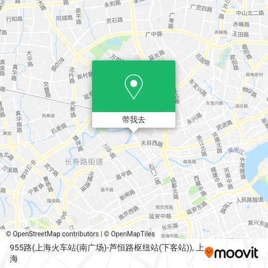 955路(上海火车站(南广场)-芦恒路枢纽站(下客站))地图