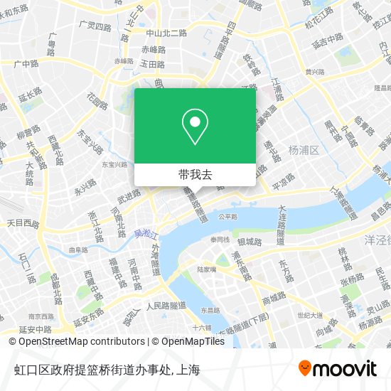 虹口区政府提篮桥街道办事处地图