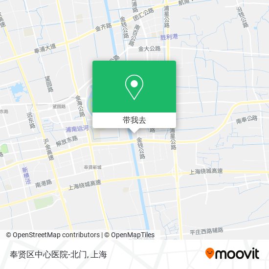 奉贤区中心医院-北门地图
