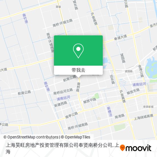 上海昊旺房地产投资管理有限公司奉贤南桥分公司地图