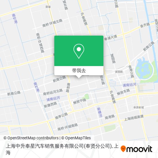 上海中升奉星汽车销售服务有限公司(奉贤分公司)地图