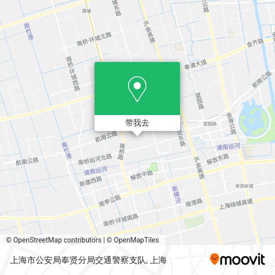 上海市公安局奉贤分局交通警察支队地图