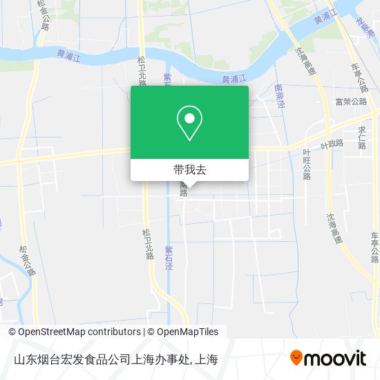 山东烟台宏发食品公司上海办事处地图