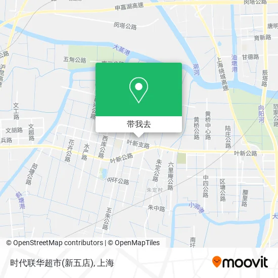 时代联华超市(新五店)地图