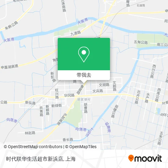 时代联华生活超市新浜店地图