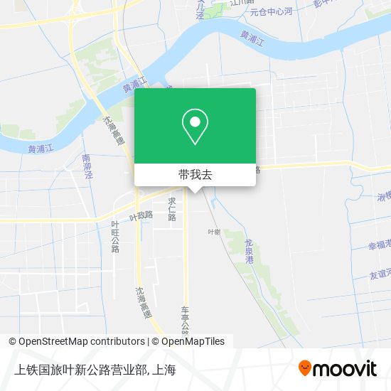 上铁国旅叶新公路营业部地图