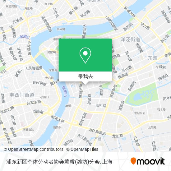 浦东新区个体劳动者协会塘桥(潍坊)分会地图