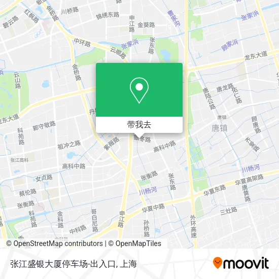张江盛银大厦停车场-出入口地图