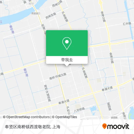 奉贤区南桥镇西渡敬老院地图