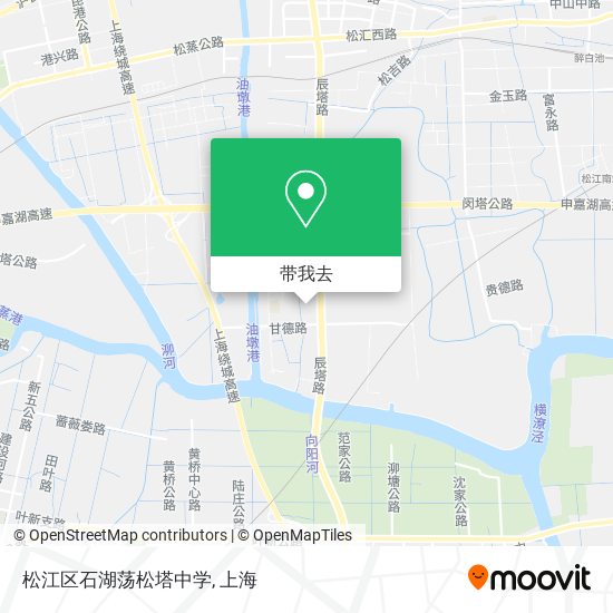 松江区石湖荡松塔中学地图