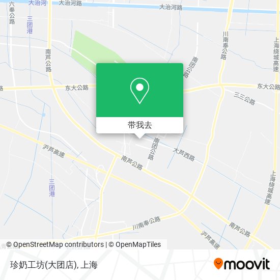 珍奶工坊(大团店)地图