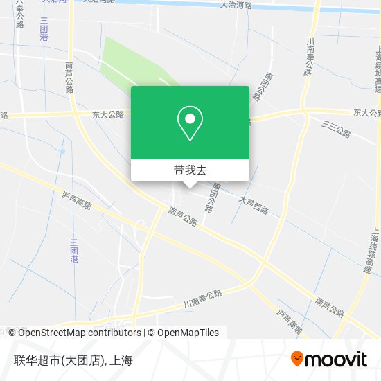 联华超市(大团店)地图