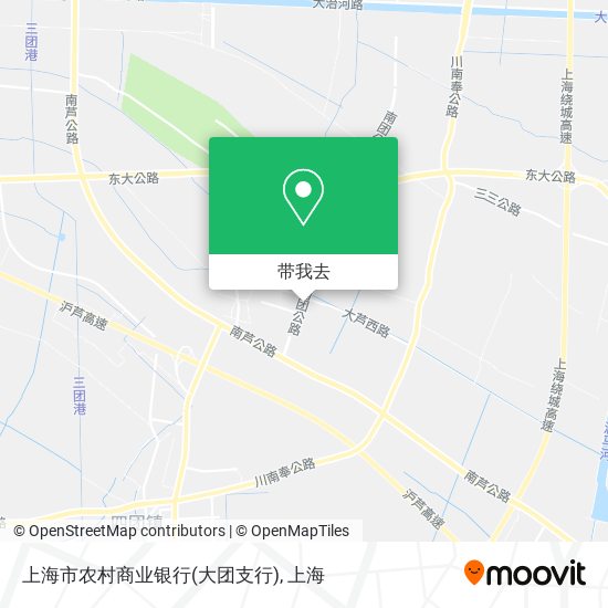 上海市农村商业银行(大团支行)地图