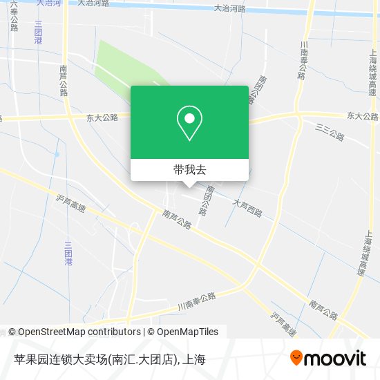 苹果园连锁大卖场(南汇.大团店)地图