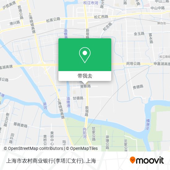 上海市农村商业银行(李塔汇支行)地图