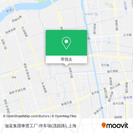 伽蓝集团奉贤工厂-停车场(茂园路)地图