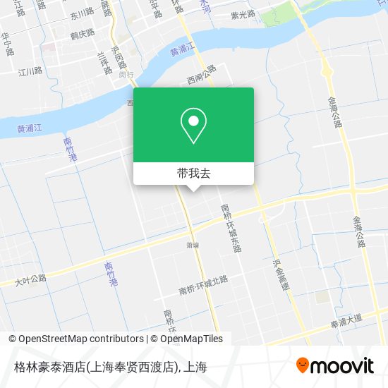 格林豪泰酒店(上海奉贤西渡店)地图