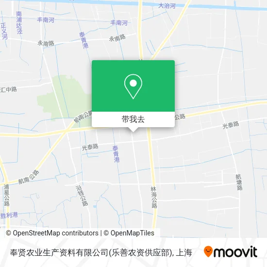 奉贤农业生产资料有限公司(乐善农资供应部)地图