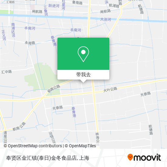 奉贤区金汇镇(泰日)金冬食品店地图