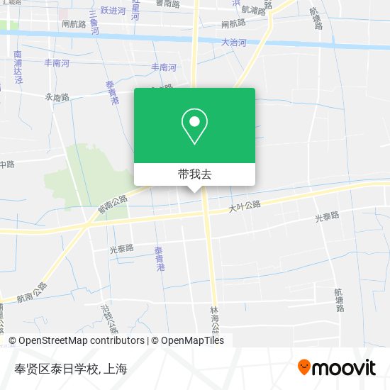 奉贤区泰日学校地图