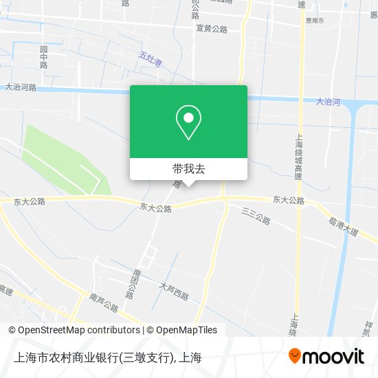 上海市农村商业银行(三墩支行)地图
