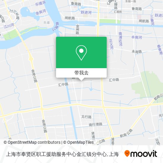 上海市奉贤区职工援助服务中心金汇镇分中心地图